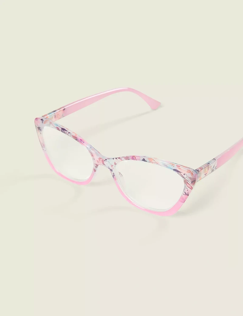 Floral Pink Ombre Reader Glasses
