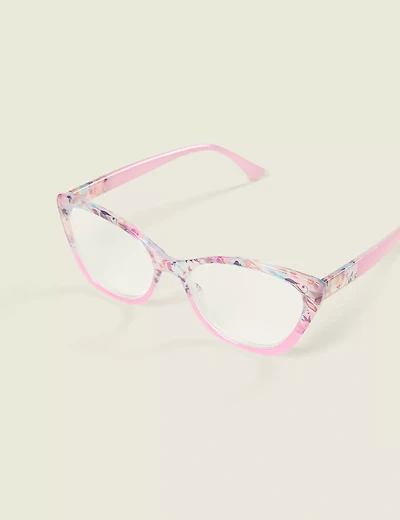 Floral Pink Ombre Reader Glasses