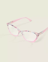 Floral Pink Ombre Reader Glasses