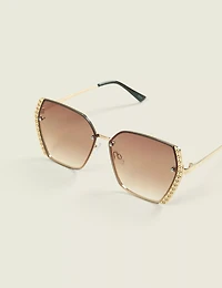 Filigree-Detail Square Sunglasses
