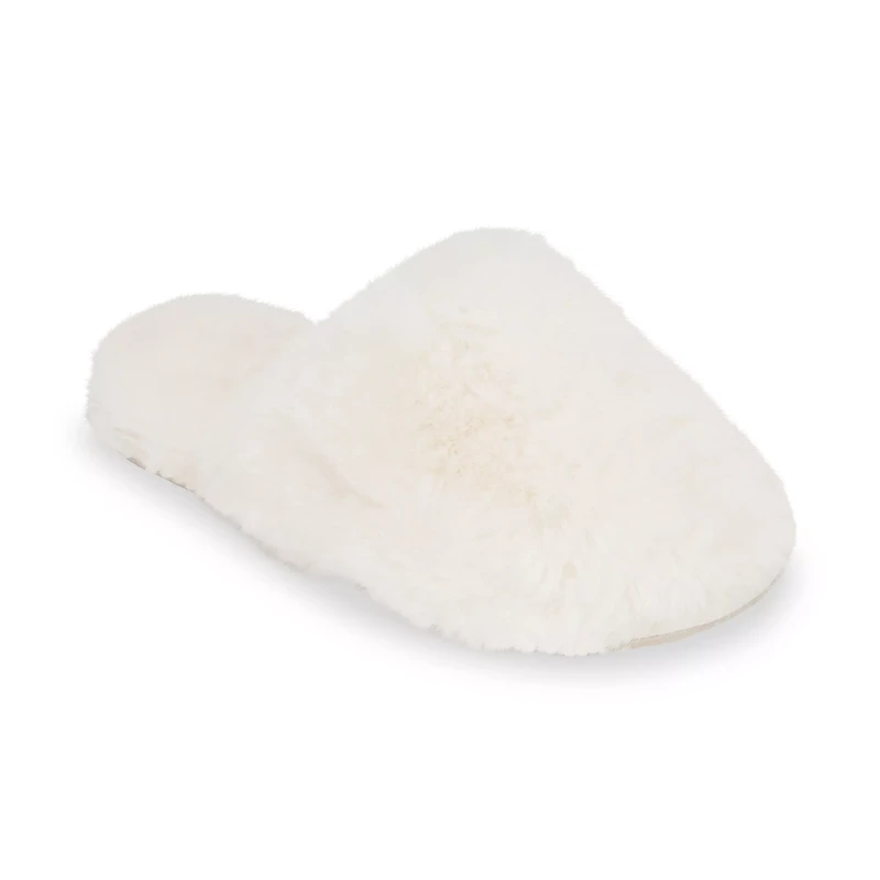 Lemon Lux Faux-Fur Slide Slipper