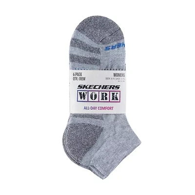 Skechers Extended Terry Quarter Crew Socks