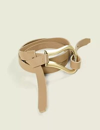 Faux-Leather Tie Waist Belt
