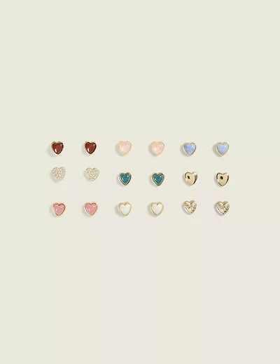 Mini Heart Earring 9 Pack