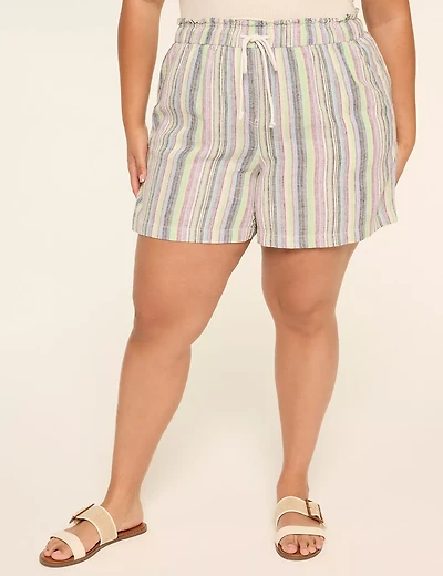 Striped Linen Short
