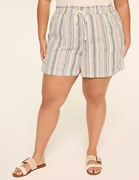 Striped Linen Short