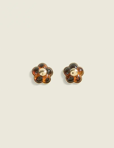 Tort Flower Stud Earring