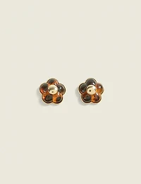 Tort Flower Stud Earring