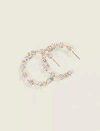 Pink Fireball Hoop Earring