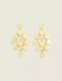 Butter Yellow Cluster Drop Earrings