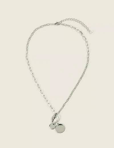 Silver Paperchain Charm Necklace