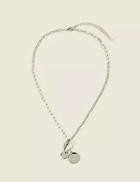 Silver Paperchain Charm Necklace