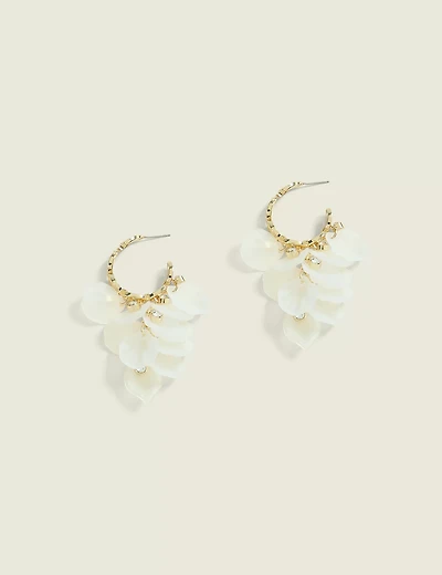 Flower Hoop Earrings