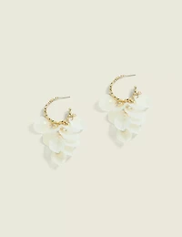 Flower Hoop Earrings