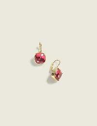 Magenta Square Drop Earrings