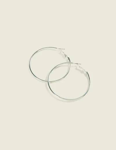 Classic Silver Hoop Earrings
