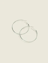 Classic Silver Hoop Earrings