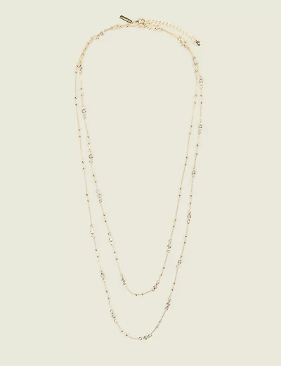 Small Crystal Station Necklace