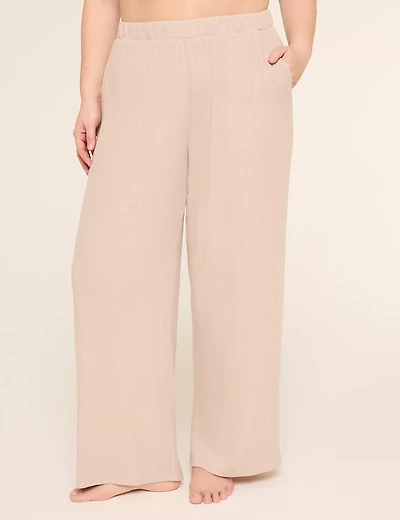 Brushed Rib Wide Leg Pant