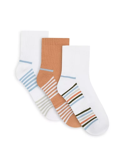Lemon Women's Powder Stripe Crew Sock