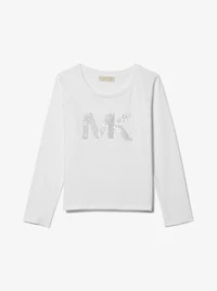 Sequined Logo Cotton T-Shirt