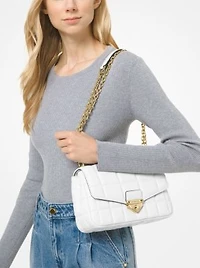 Grand sac à épaule SoHo en cuir matelassé