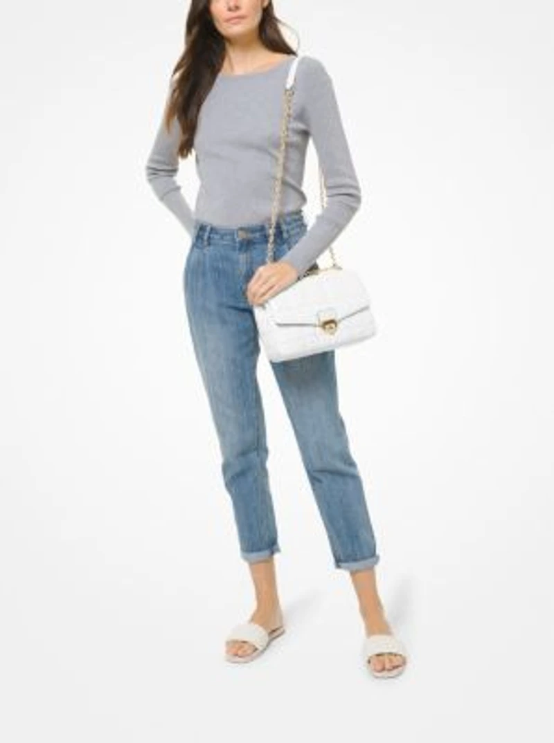 Très grand sac à épaule SoHo en cuir matelassé