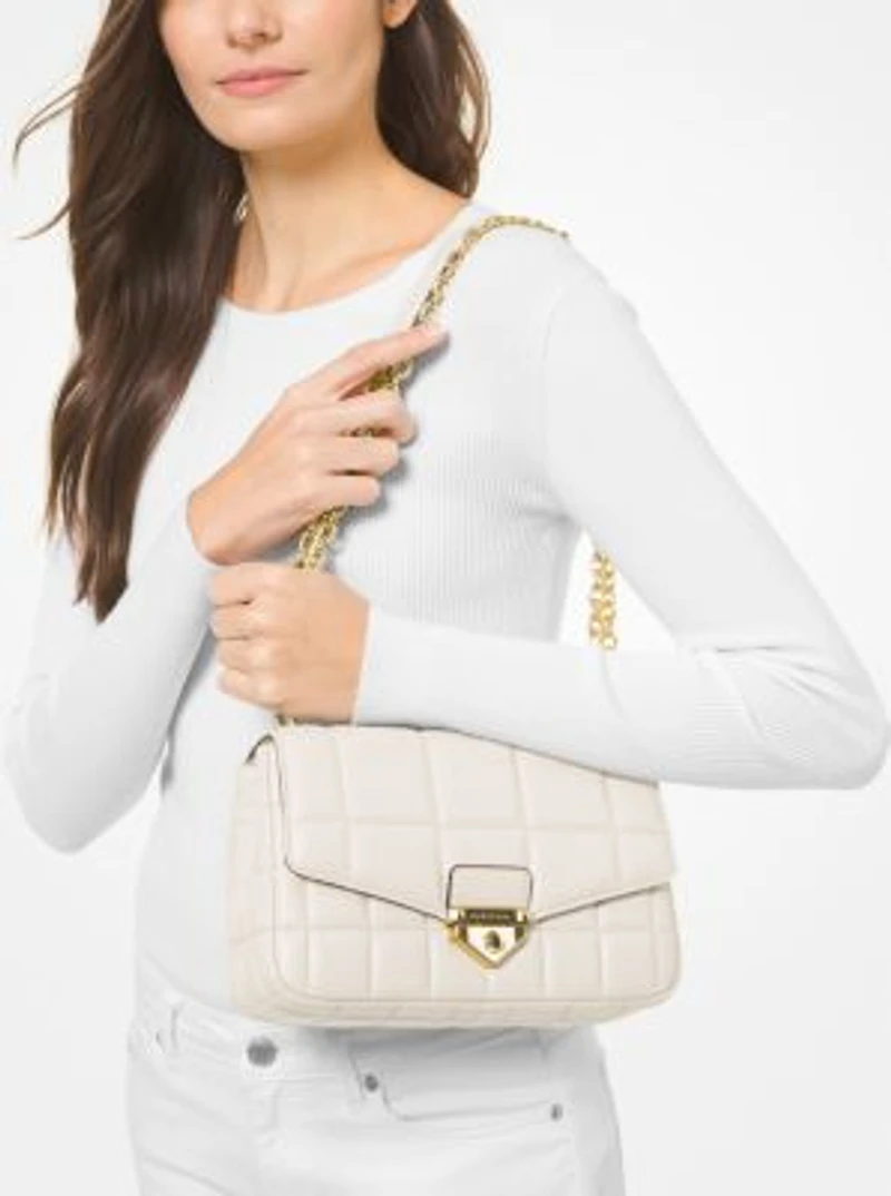Grand sac à épaule SoHo en cuir matelassé