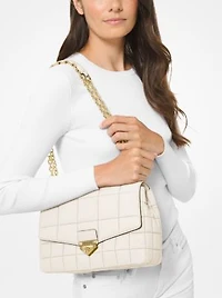 Très grand sac à épaule SoHo en cuir matelassé