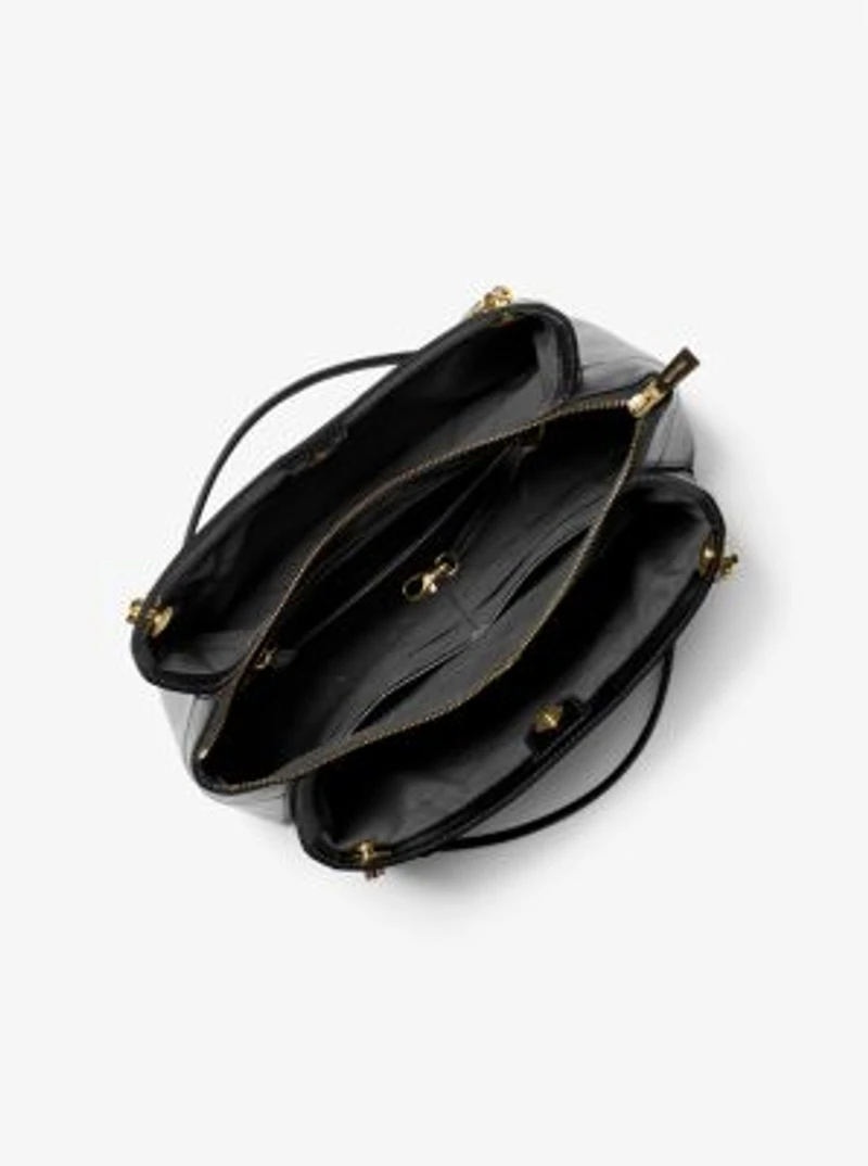 Sac à épaule Susan de taille moyenne en cuir matelassé