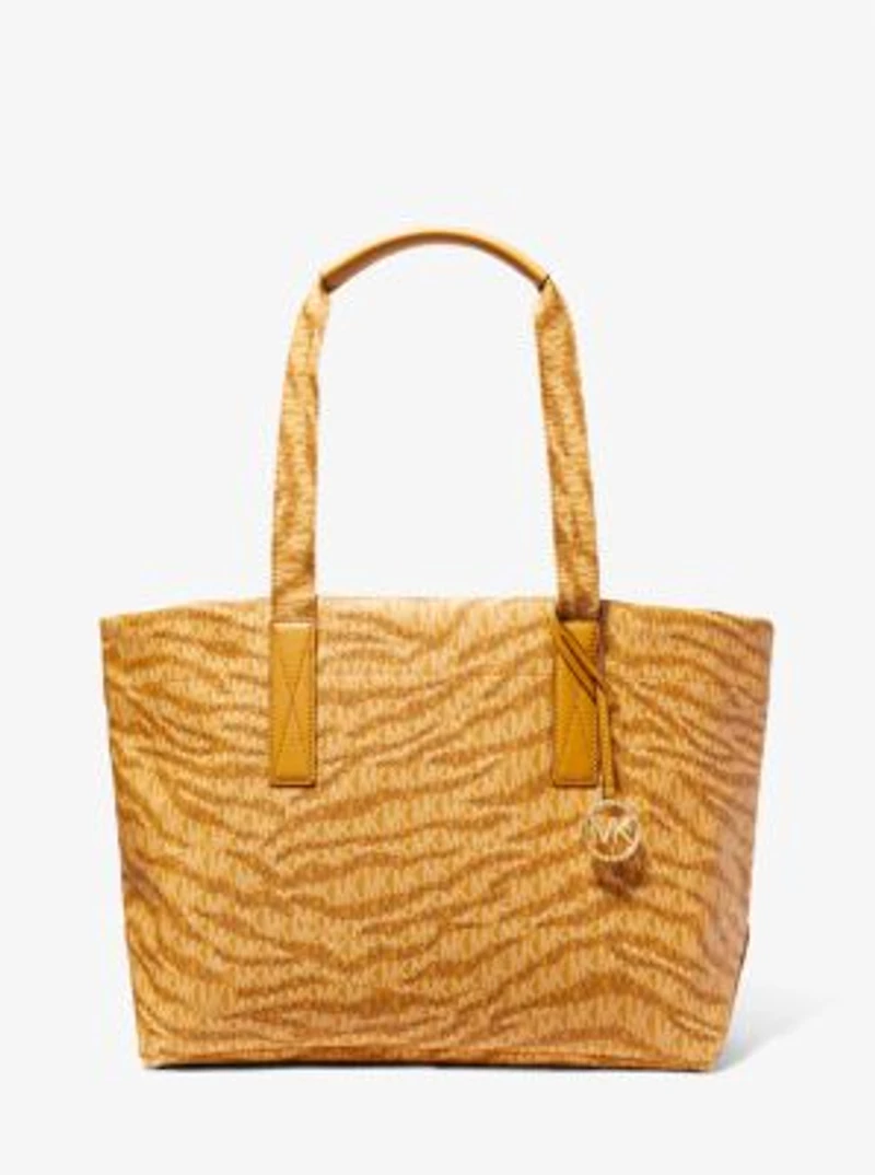 Grand sac fourre-tout The Michael à imprimé animalier et à logo