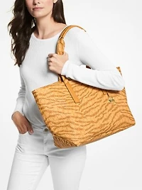 Grand sac fourre-tout The Michael à imprimé animalier et à logo