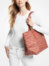 Grand sac fourre-tout The Michael à imprimé animalier et logo