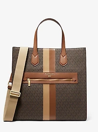 Kempner Large Logo Stripe Tote Bag