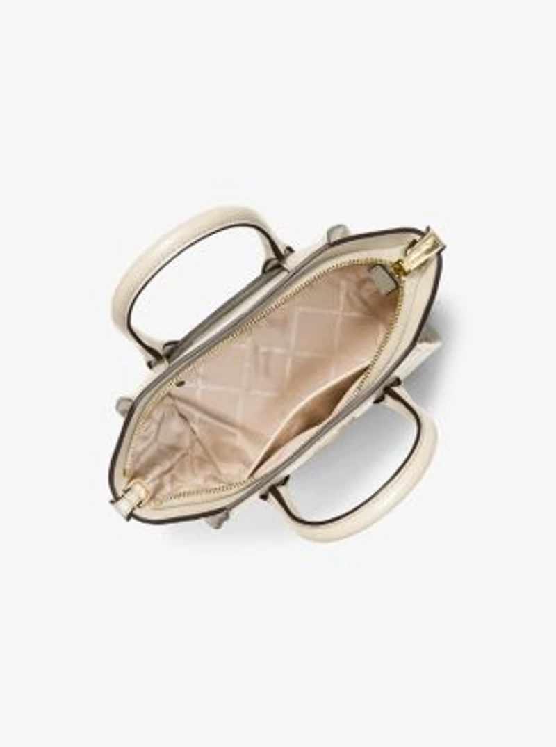 Petit sac à main Avril en cuir à fermeture éclair sur le dessus