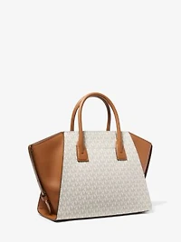 Grand sac à main Avril à logo et à fermeture éclair sur le dessus