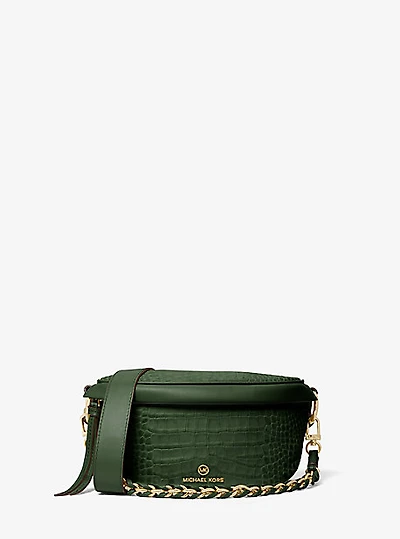 Très petit sac à une bretelle Slater en cuir gaufré à motif crocodile