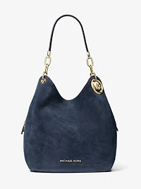 Lillie Large Suede Shoulder Bag