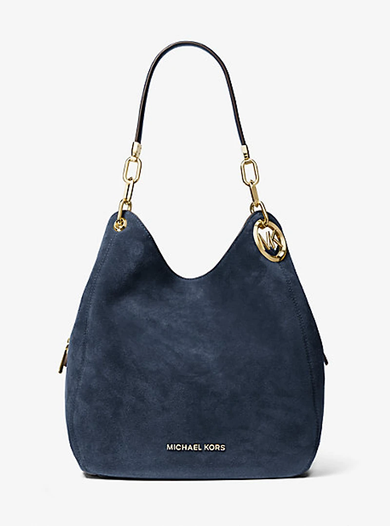 Lillie Large Suede Shoulder Bag
