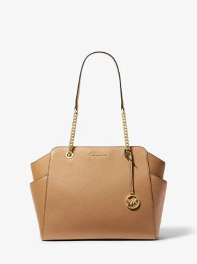 Jacquelyn Medium Pebbled Leather Tote Bag
