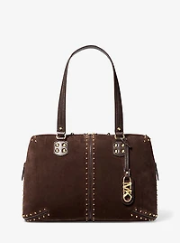 Astor Large Studded Leather Tote Bag