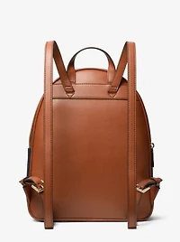 Sac à dos Brooklyn de taille moyenne en denim et en cuir