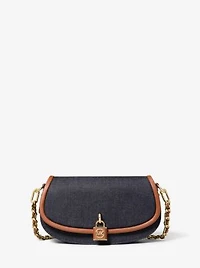 Mila Small Denim Shoulder Bag
