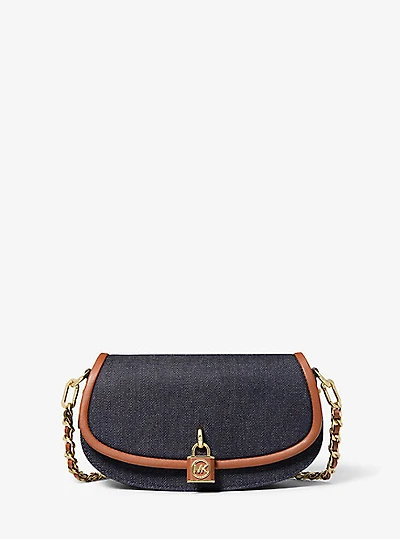 Mila Small Denim Shoulder Bag