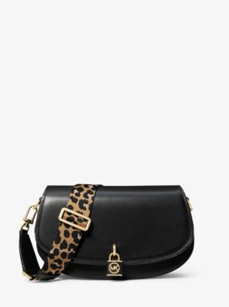 Mila Medium Leather Messenger Bag