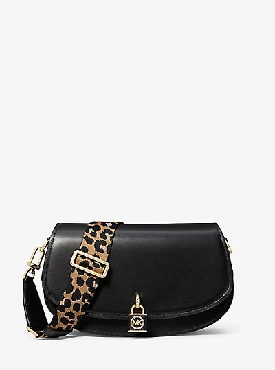 Mila Medium Leather Messenger Bag