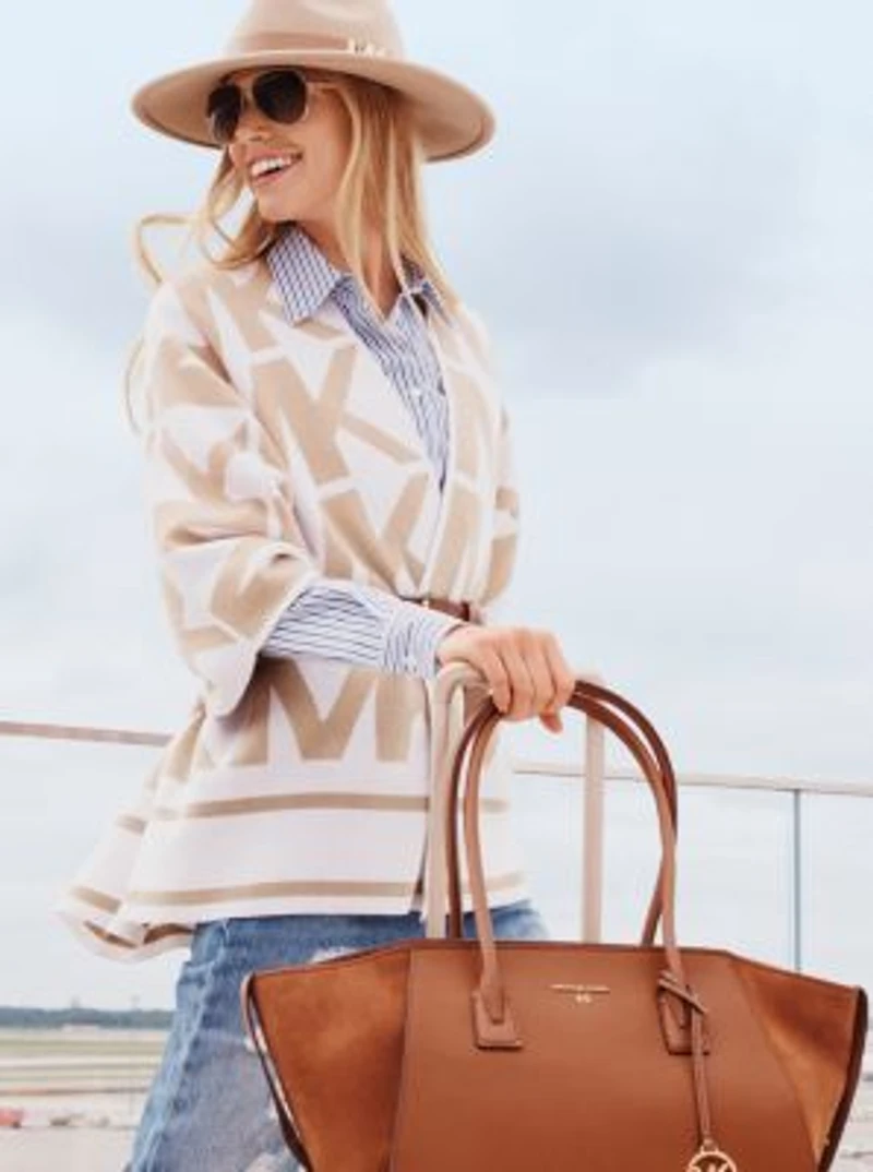 Avril Small Leather Top-Zip Satchel