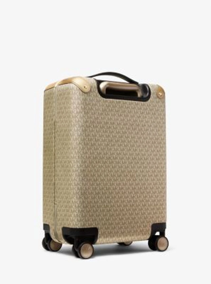 Valise métallisée à logo
