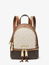 Rhea Mini Color-Block Logo Backpack
