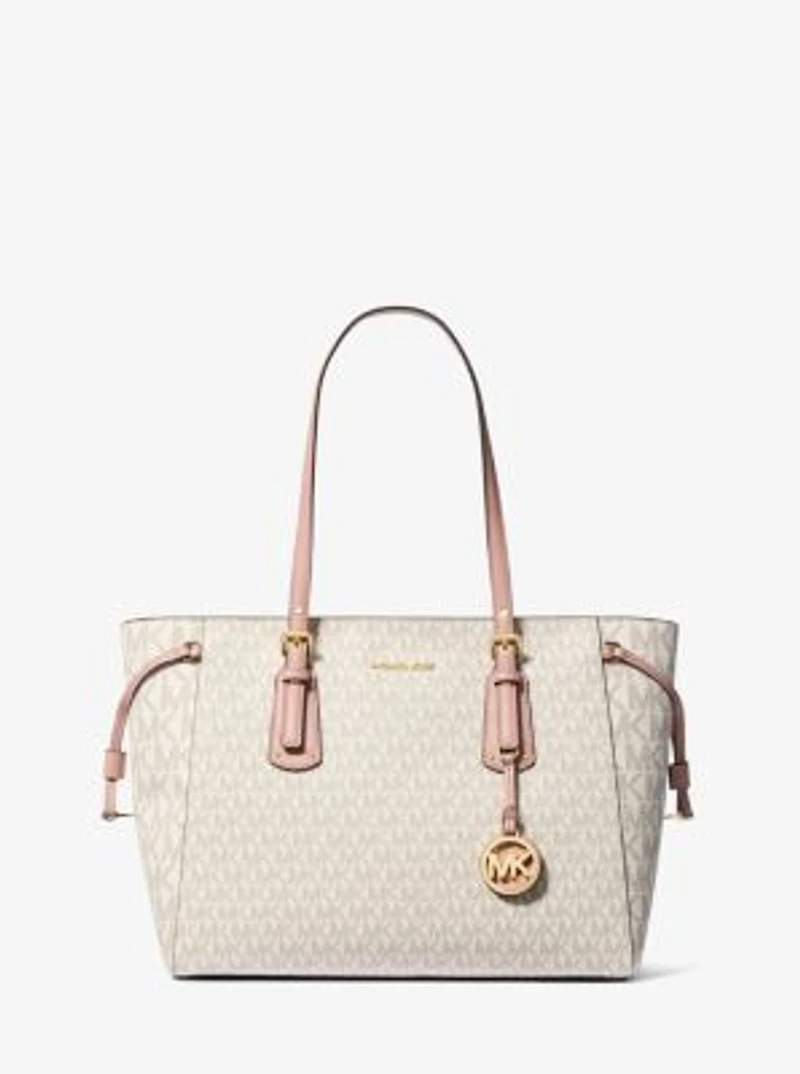 Voyager Medium Color-Block Logo Tote Bag